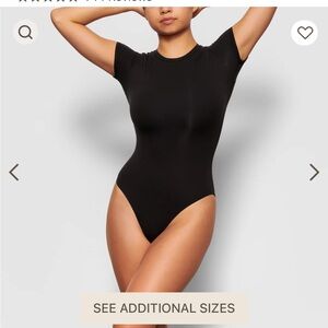 SKIMS Stretch Jersey Tee Bodysuit thong